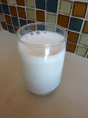 Nutritious glass of hemp milk
